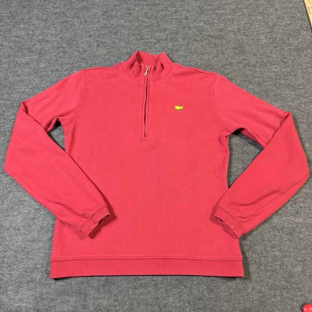 Magnolia Lane Masters Womens 1/4 Zip Pullover Red Sz S 100% Pima Cotton *Flaw